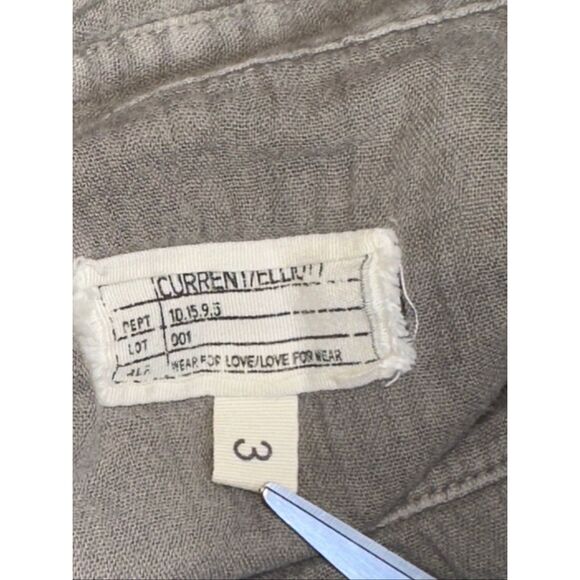 Current/Elliott Shirt Dress Cut Off Raw Hem - Picture 3 of 7